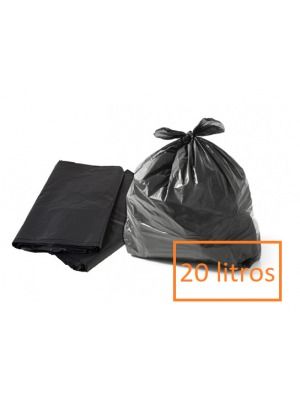 Saco De Lixo Preto 20l 0,04 C/ 100 Saq