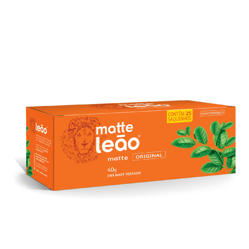 Chá Mate Leão Natural C/ 25 Sachês 40g 