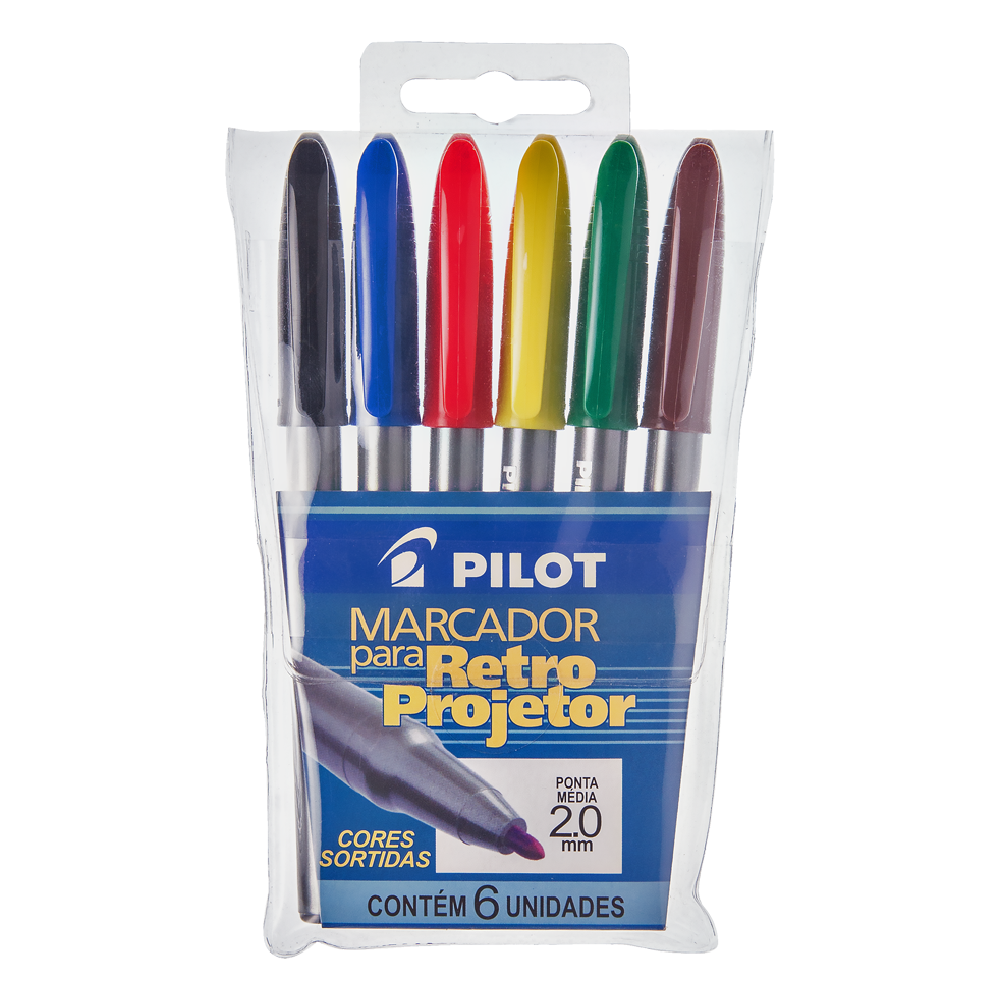 Pincel Retro Projetor C/ 6 Cores 2.0 Pilot