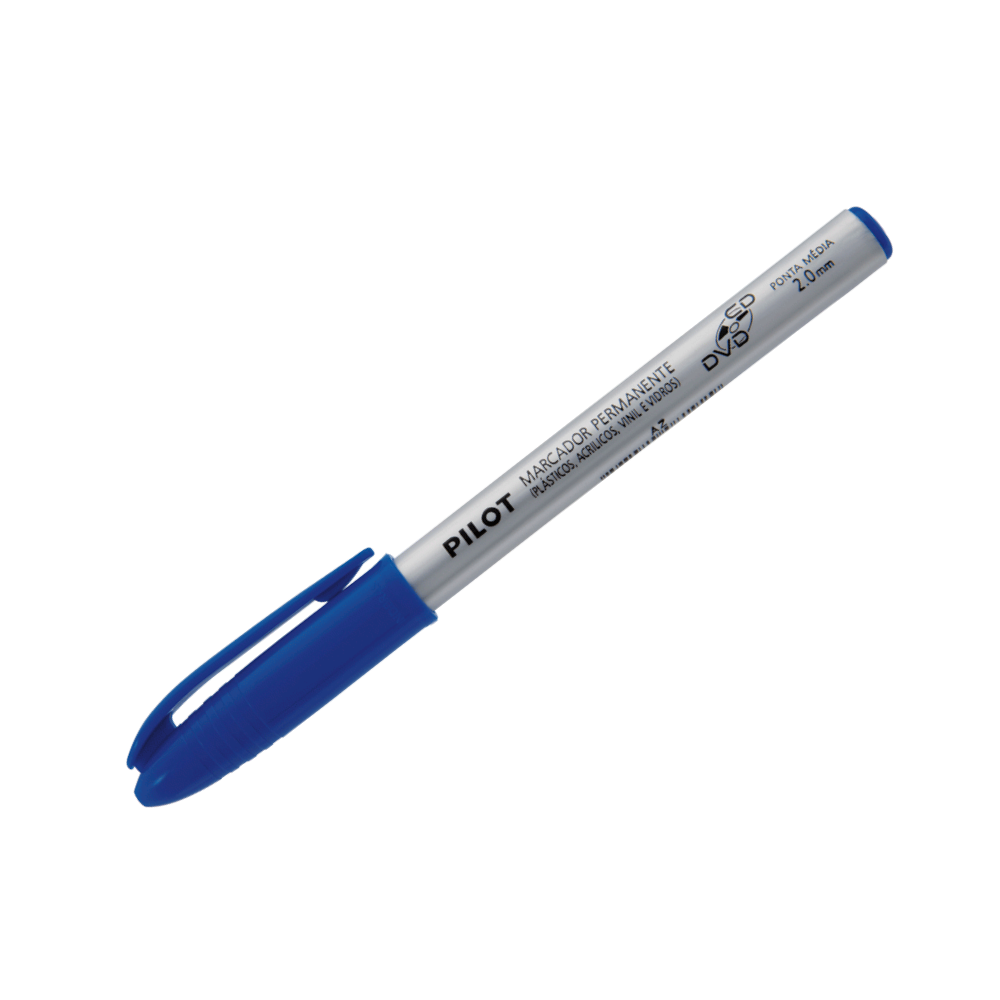 Pincel Marcador P/ Cd/dvd Azul 2.0 Pilot