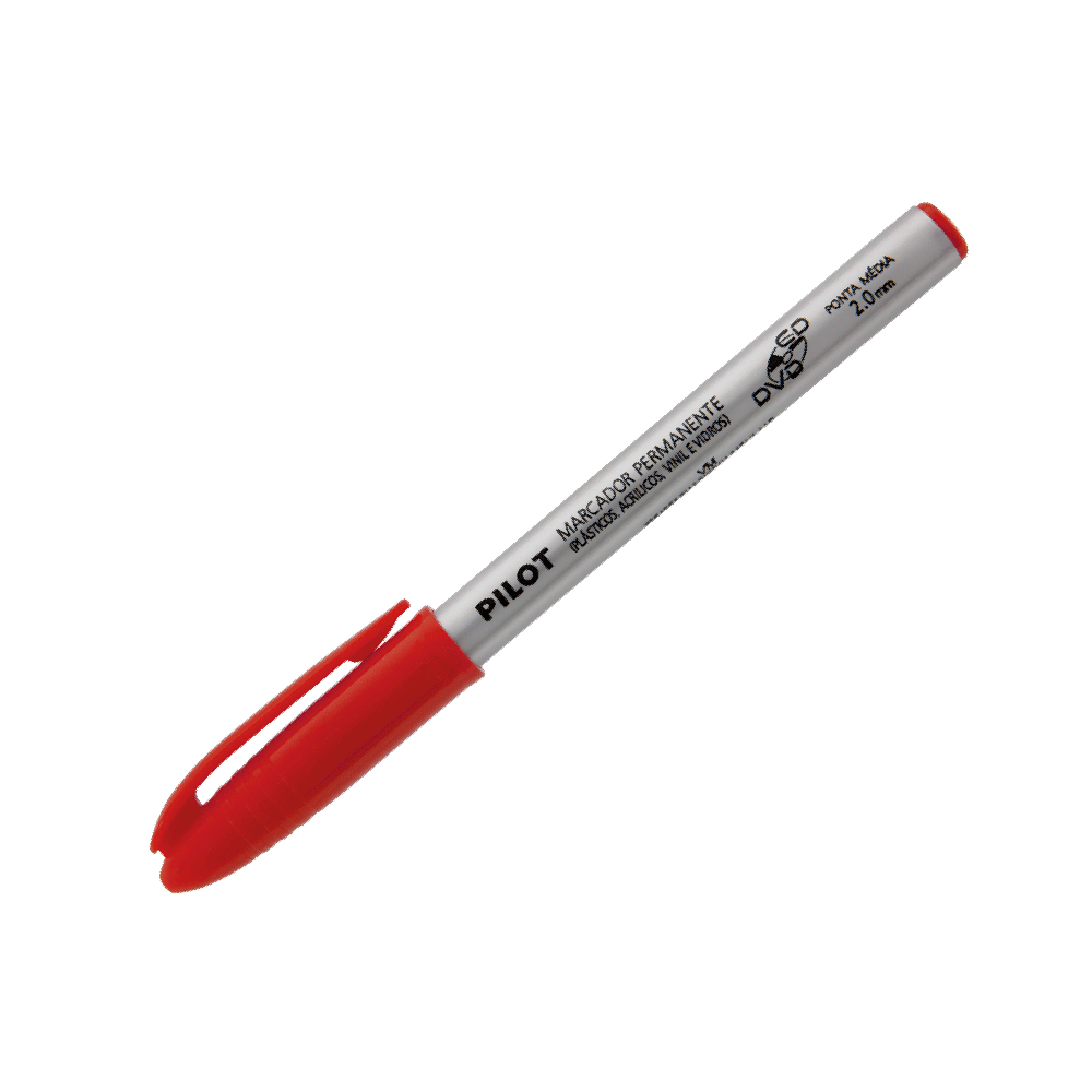 Pincel Marcador Cd/dvd Vermelho 2.0 Pilot