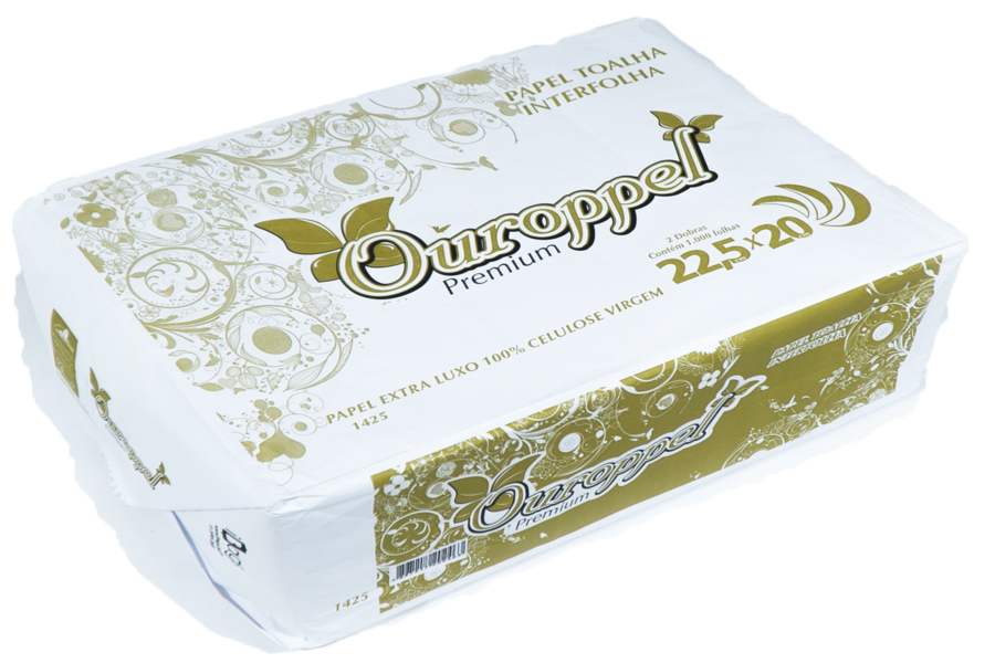 Papel Toalha Interfolha Premium 20cm X 20cm C/ 1000 Ouroppel