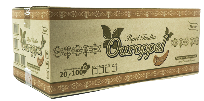 Papel Toalha Bobina Gold 20cm X 200m C/ 6 Ouroppel