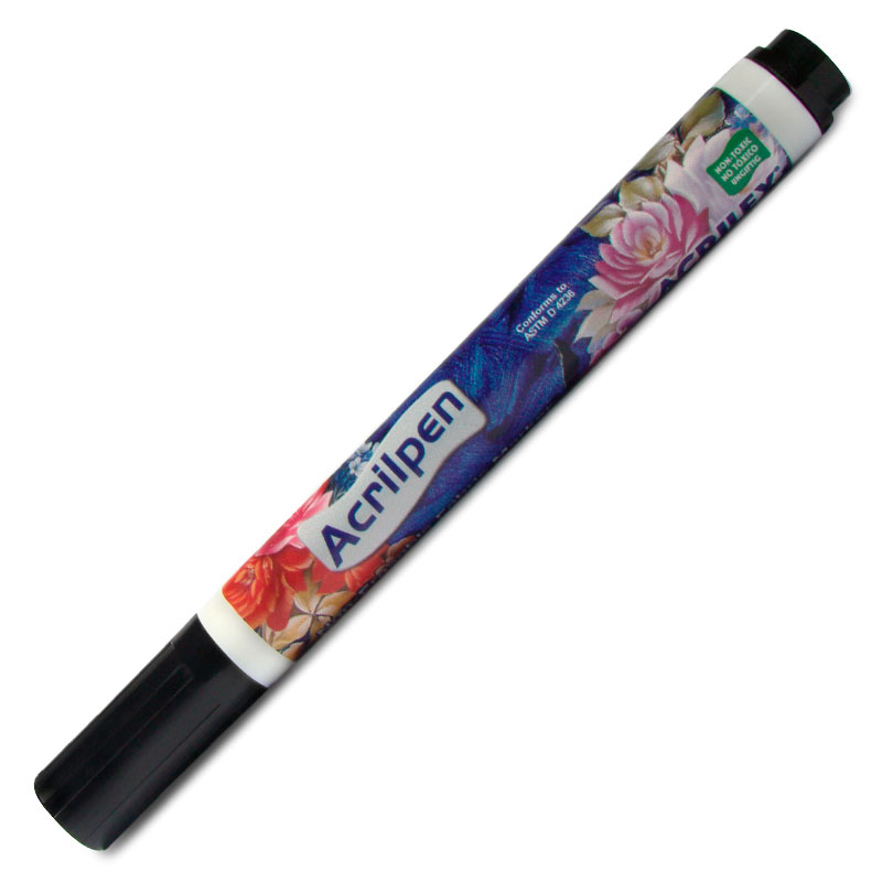Caneta P/ Tecido 520 Preto Acrilpen Acrilex 