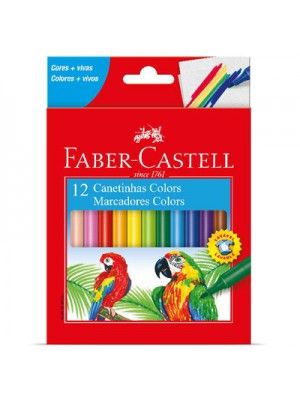 Caneta Hidrográfica 12 Cores 150112 Faber 