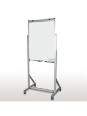 Cavalete Flip Chart Branco Luxo FCBL Alumínio C/ Rodízio Boardnet 