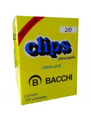 Clips Galvanizado N. 2/0 Liga Leve C/ 720 Unidades Bacchi