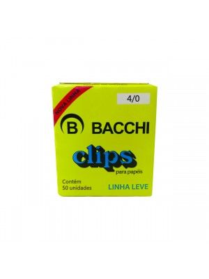 Clips Galvanizado N. 4/0 C/ 50 Unidades Bacchi 