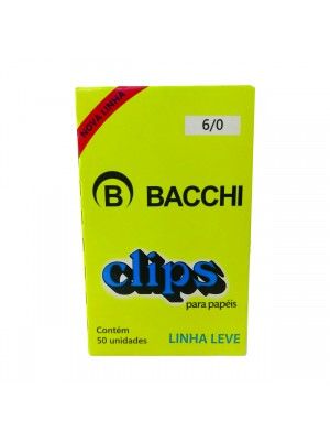 Clips Galvanizado N. 6/0 C/ 50 Unidades Bacchi
