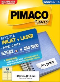Etiqueta Inkjet/Laser 62582 C/ 3500 Pimaco 