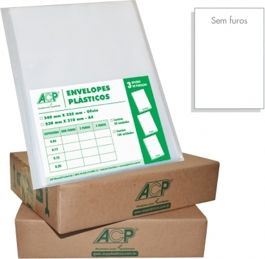 Envelope Plástico C/100 Oficio Sem Furos 0,12 Acp 
