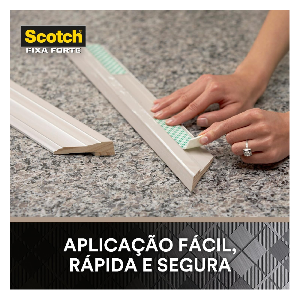 Fita Adesiva Dupla Face Fixa Forte 12mm X 1,5m (banana) Scotch 3m Bt - 1 Rolo