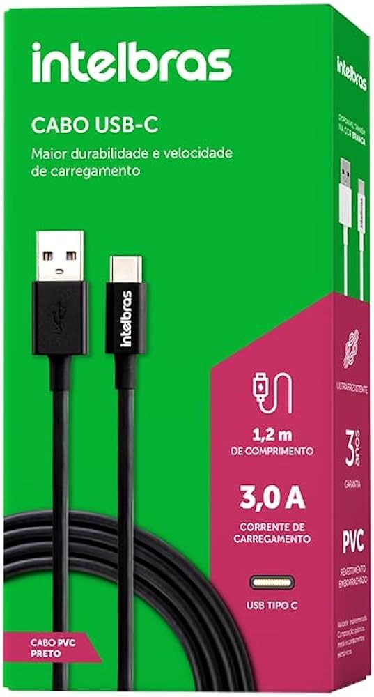 Cabo Usb/usb-c Pvc Preto 12pp Intelbras