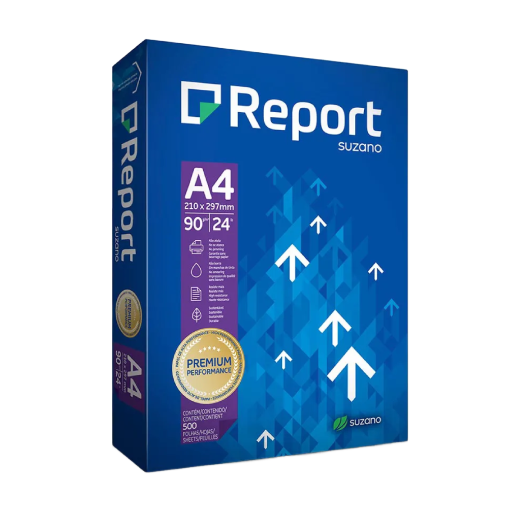 Papel Sulfite Report A4 90g 210mm X 297mm - 500 Folhas