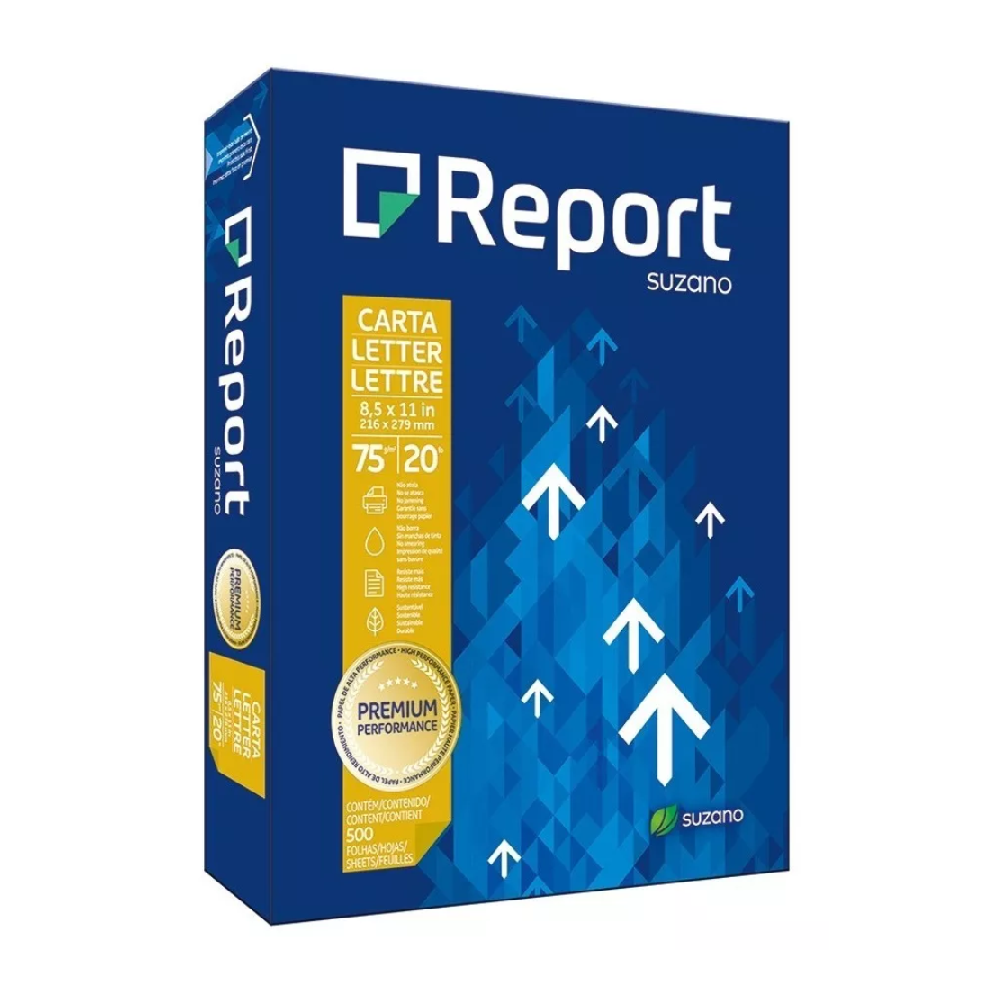 Papel Sulfite Report Carta 216mm X 279mm - 500 Folhas