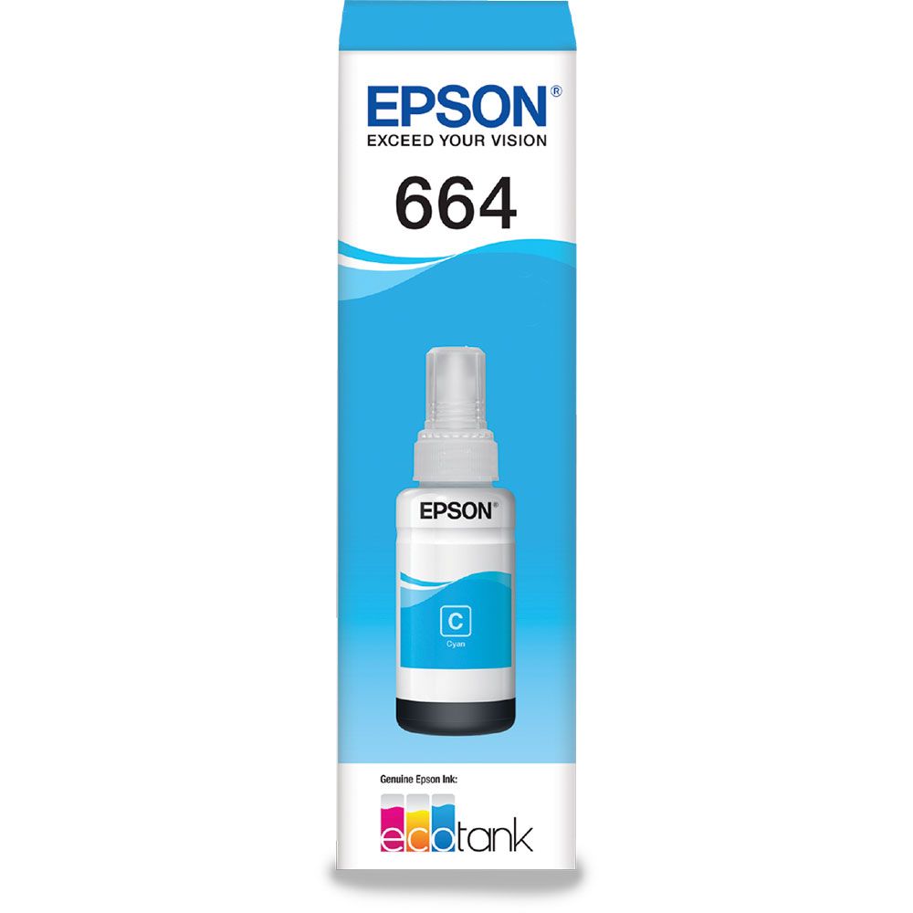 Refil Tinta Epson Orig. T664220al 70ml Ciano