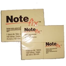 Bloco Adesivo Notefix 76mm X 102mm 100 Folhas Amarelo 3M 