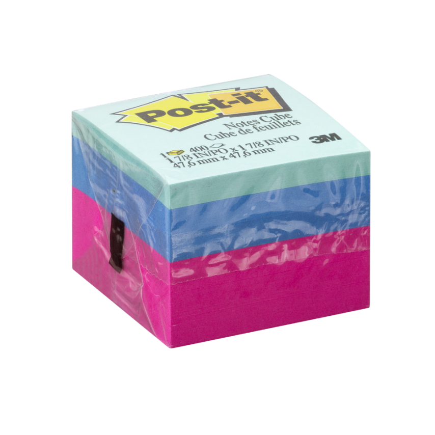 Bloco Autoadesivo Cubo Neon Ultra 50mm X 50mm Post-It 3M 