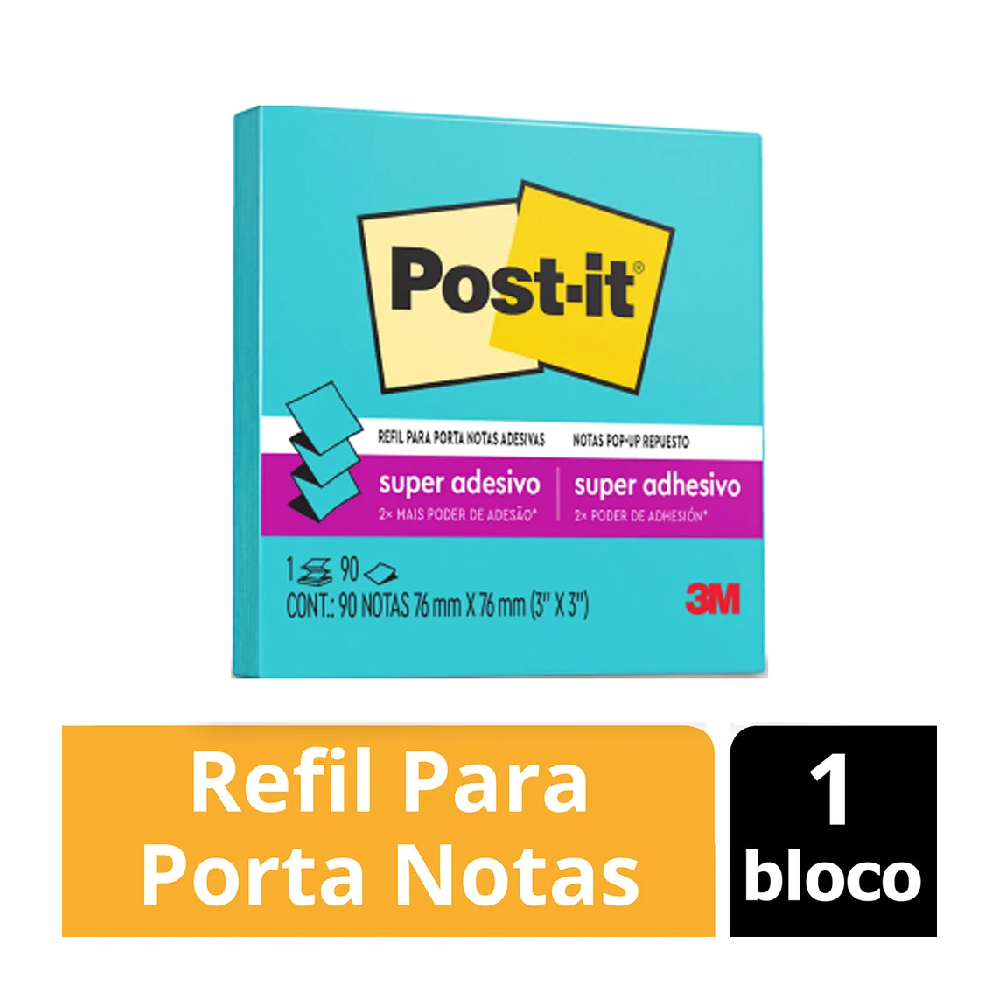 Refil Porta Notas Pop-up Céu Azul R330 - 90 Folhas Post-it 3m - 1 Bloco