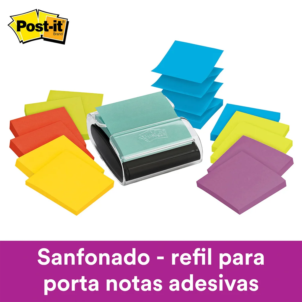 Refil Porta Notas Pop-up Céu Azul R330 - 90 Folhas Post-it 3m - 1 Bloco
