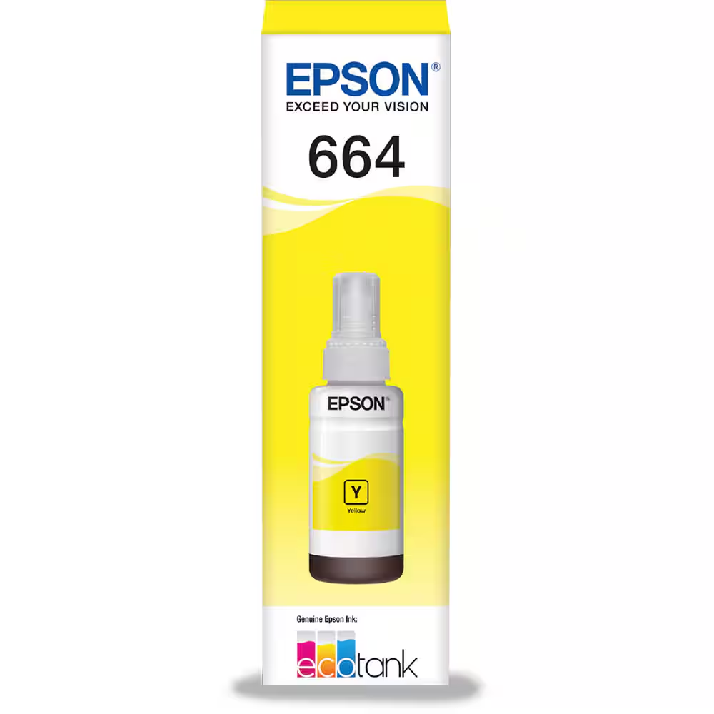 Refil Tinta Epson Orig. T664420al 70ml Amarelo