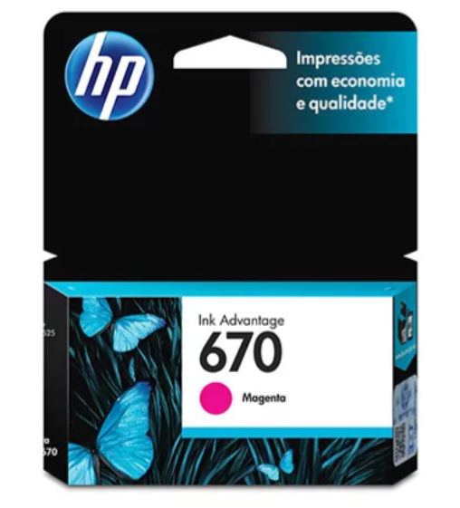 Cartucho Original Hp670 Cz115ab Magenta Hp