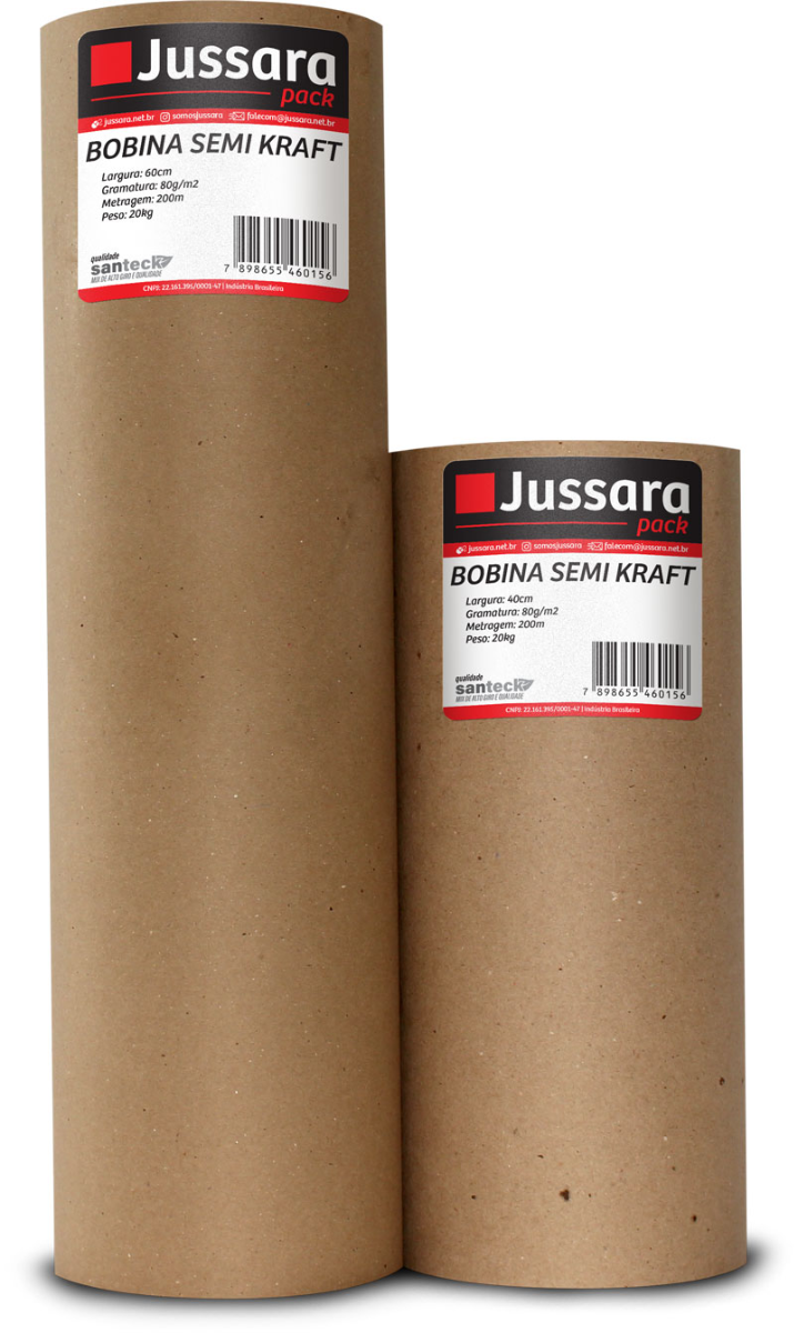 Bobina De Papel Semi Kraft 60cm 80g Jussara 