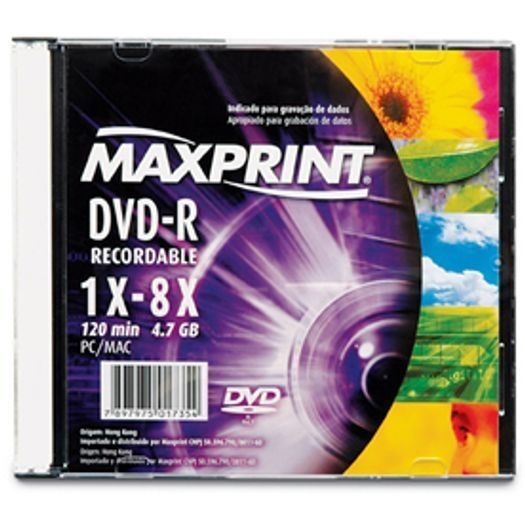 Dvd-R (-) 4.7gb 16x Slim Maxprint 