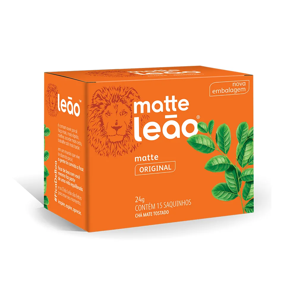 Chá Mate Leão Premium Original C/ 15 Sachês 24g 