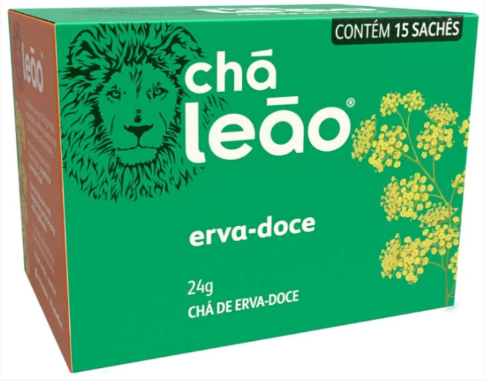 Chá Mate Leão Premium Erva Doce C/ 15 Sachês 24g 