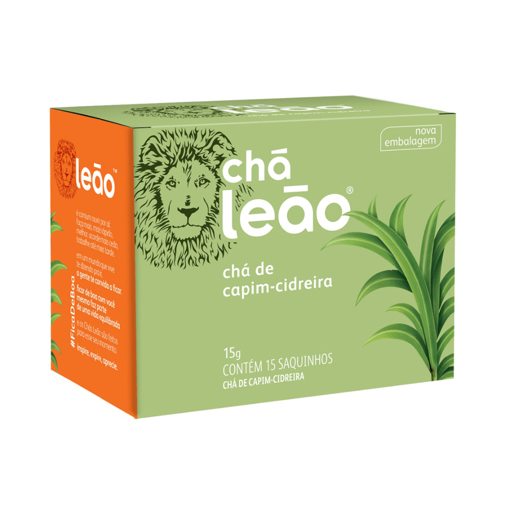 Chá Mate Leão Premium Capim Cidreira C/ 15 Sachês 15g 