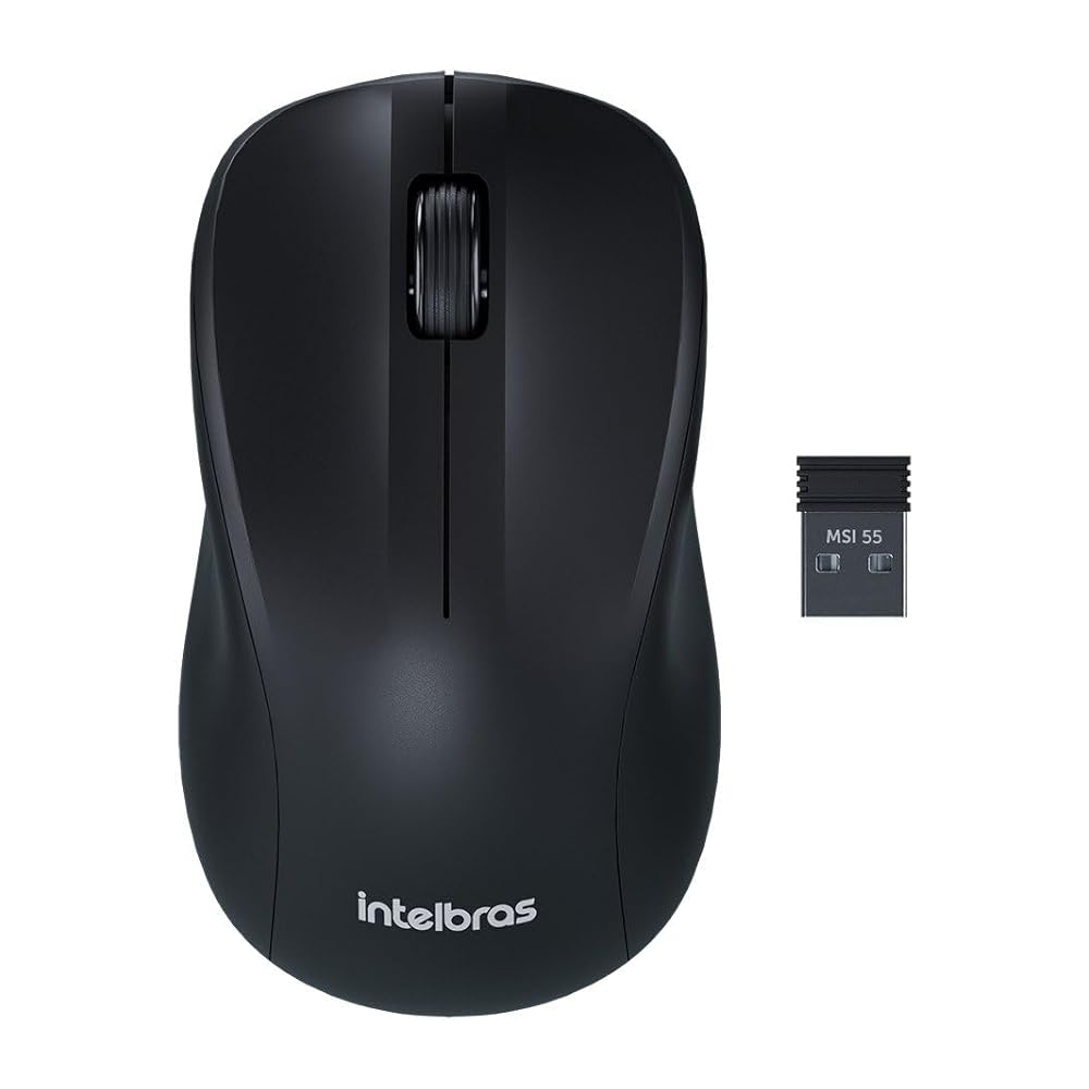 Mouse Intelbras Msi55 Sem Fio Usb Preto - Wireless