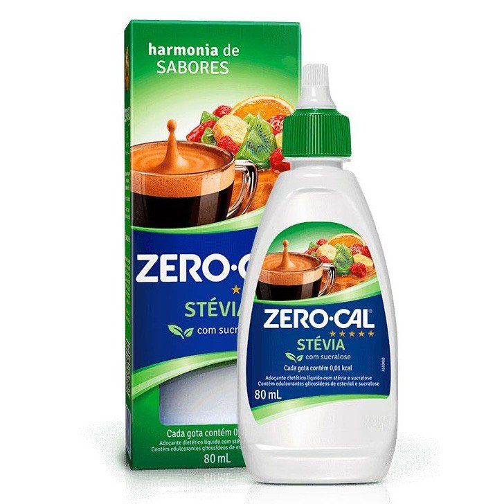 Adoçante Líquido Stevia 80ml Zero Cal 