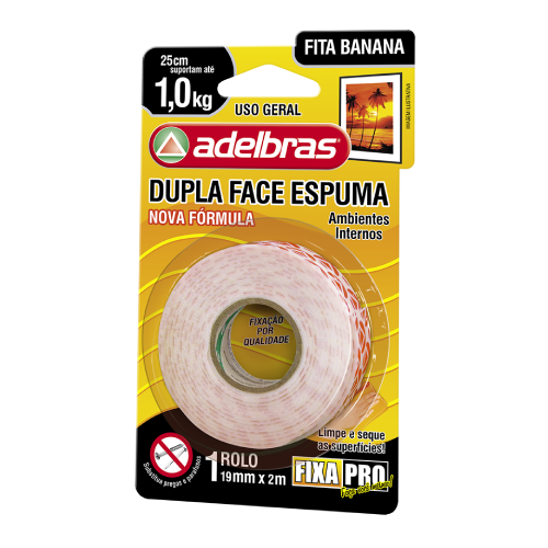 Fita Dupla Face Espuma 19x2m 941 Adelbras 