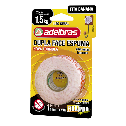 Fita Dupla Face Espuma 24x2m 941 Adelbras 