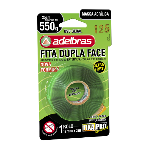 Fita Dupla Face Silicone 12x2m Adelbras 