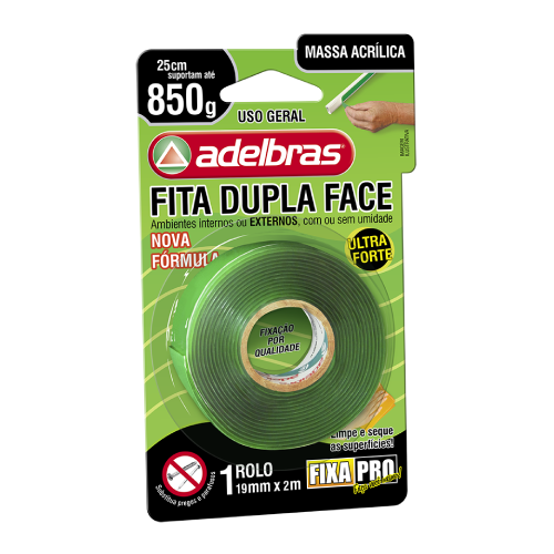 Fita Dupla Face Silicone 19x2m Adelbras 