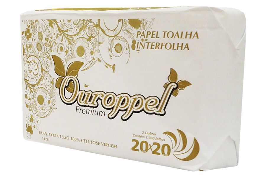 Papel Toalha Interfolha Premium 20cm X 20cm C/ 1000 Ouroppel