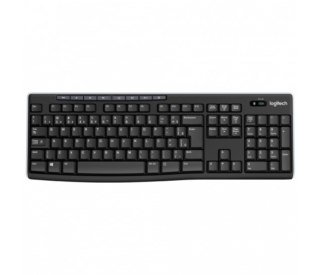 Teclado Wireless (Sem Fio) USB K270 Preto Logitech 