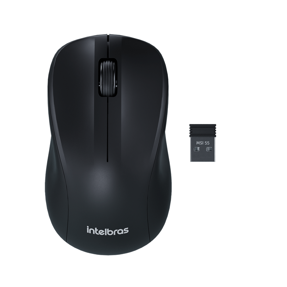 Mouse S/ Fio USB MSI 55 Preto Intelbras 