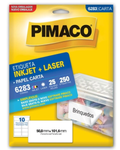 Etiqueta Ink-jet/laser 6283 C/ 250 Pimaco