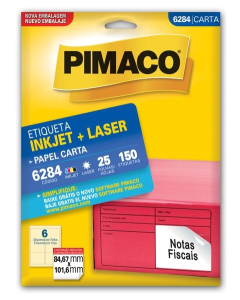 Etiqueta Inkjet/laser 6284 C/ 150 Pimaco