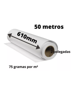 Papel Ploter 610x50 75grs 2" Adma