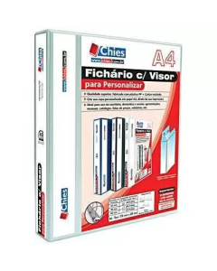 Fichário A4 Revestido C/ 4 Argolas 1378 Branco Chies