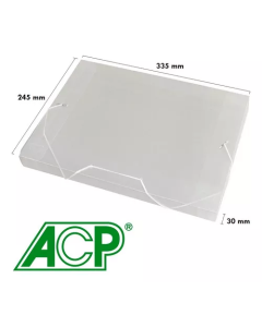 Pasta Aba Elástica Pp Ofícil Cristal 30mm 1023 Acp