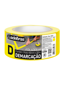 Fita P/ Demarcação De Solo (amarela) 48mm X 14m Adelbras