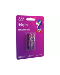 Pilha Recarregável Palito Aaa C/ 2 Elgin