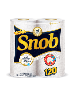 Papel Toalha Branco Multiúso C/ 2 Rolos Snob