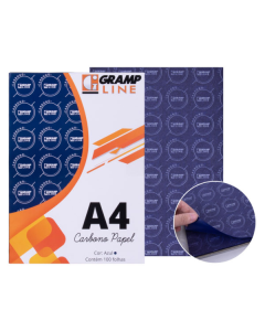 Papel Carbono Azul GE-927 A4 C/ 100 Folhas Gramp Line 