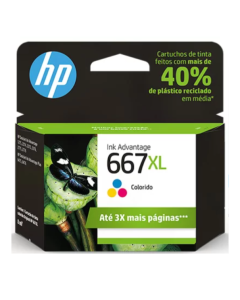 Cartucho Original Hp667xl 3ym80ab Colorido Hp